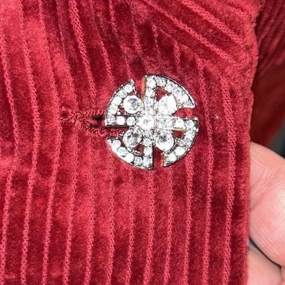 Liz Claiborne Festive Red Corduroy Jacket - Picture 5 of 10